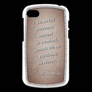 Coque Blackberry Q10 Société rêveur Rouge Citation Oscar Wilde