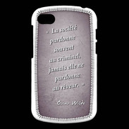 Coque Blackberry Q10 Société rêveur Violet Citation Oscar Wilde