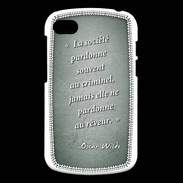 Coque Blackberry Q10 Société rêveur Vert Citation Oscar Wilde