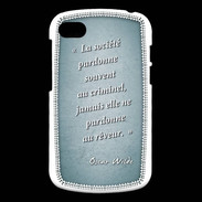 Coque Blackberry Q10 Société rêveur Turquoise Citation Oscar Wilde