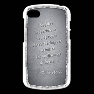 Coque Blackberry Q10 Spectateur Noir Citation Oscar Wilde