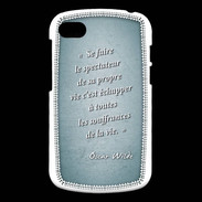 Coque Blackberry Q10 Spectateur Turquoise Citation Oscar Wilde