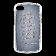 Coque Blackberry Q10 Trop moderne Bleu Citation Oscar Wilde