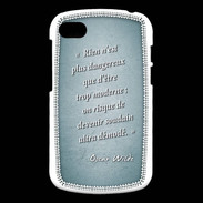Coque Blackberry Q10 Trop moderne Turquoise Citation Oscar Wilde
