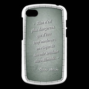 Coque Blackberry Q10 Trop moderne Vert Citation Oscar Wilde