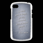 Coque Blackberry Q10 Vérité pure Bleu Citation Oscar Wilde