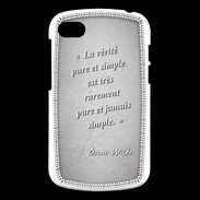 Coque Blackberry Q10 Vérité pure Gris Citation Oscar Wilde