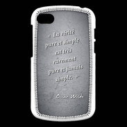Coque Blackberry Q10 Vérité pure Noir Citation Oscar Wilde