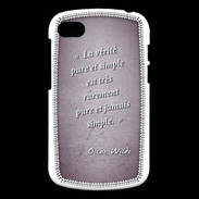 Coque Blackberry Q10 Vérité pure Violet Citation Oscar Wilde