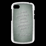 Coque Blackberry Q10 Vérité pure Vert Citation Oscar Wilde