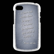 Coque Blackberry Q10 Ame nait Bleu Citation Oscar Wilde