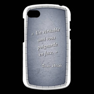 Coque Blackberry Q10 Ami poignardée Bleu Citation Oscar Wilde