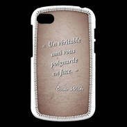 Coque Blackberry Q10 Ami poignardée Rouge Citation Oscar Wilde