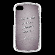 Coque Blackberry Q10 Ami poignardée Violet Citation Oscar Wilde