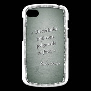 Coque Blackberry Q10 Ami poignardée Vert Citation Oscar Wilde