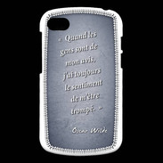 Coque Blackberry Q10 Avis gens Bleu Citation Oscar Wilde