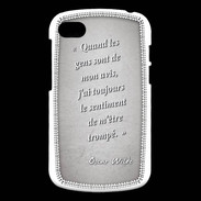 Coque Blackberry Q10 Avis gens Gris Citation Oscar Wilde