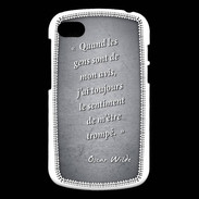 Coque Blackberry Q10 Avis gens Noir Citation Oscar Wilde