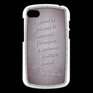 Coque Blackberry Q10 Avis gens violet Citation Oscar Wilde