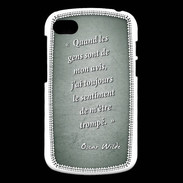 Coque Blackberry Q10 Avis gens Vert Citation Oscar Wilde