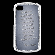 Coque Blackberry Q10 Bons heureux Bleu Citation Oscar Wilde