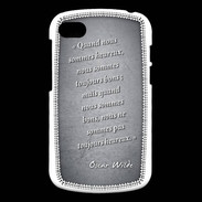 Coque Blackberry Q10 Bons heureux Noir Citation Oscar Wilde