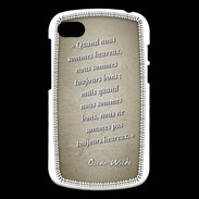 Coque Blackberry Q10 Bons heureux Sepia Citation Oscar Wilde