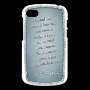 Coque Blackberry Q10 Bons heureux Turquoise Citation Oscar Wilde