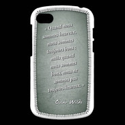 Coque Blackberry Q10 Bons heureux Vert Citation Oscar Wilde