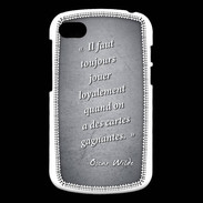 Coque Blackberry Q10 Cartes gagnantes Noir Citation Oscar Wilde