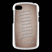 Coque Blackberry Q10 Bons heureux Rouge Citation Oscar Wilde