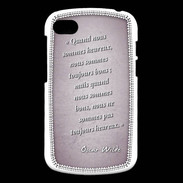 Coque Blackberry Q10 Bons heureux Rose Citation Oscar Wilde