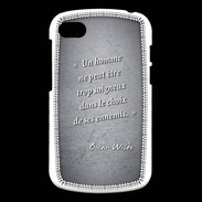 Coque Blackberry Q10 Choix ennemis Noir Citation Oscar Wilde
