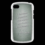 Coque Blackberry Q10 Choix ennemis Vert Citation Oscar Wilde