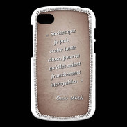 Coque Blackberry Q10 Croire Rouge Citation Oscar Wilde