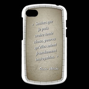Coque Blackberry Q10 Croire Sepia Citation Oscar Wilde
