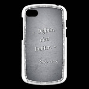 Coque Blackberry Q10 Définir Noir Citation Oscar Wilde