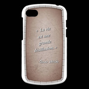 Coque Blackberry Q10 Désillusion vie Rouge Citation Oscar Wilde