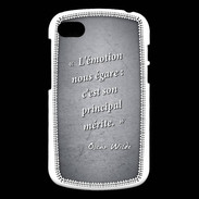 Coque Blackberry Q10 Emotion égarée Noir Citation Oscar Wilde