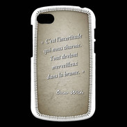 Coque Blackberry Q10 Incertitude amour Sepia Citation Oscar Wilde