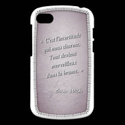 Coque Blackberry Q10 Incertitude Rose Citation Oscar Wilde