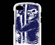Coque Blackberry Q10 Tête de mort Biker USA