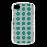 Coque Blackberry Q10 pois gris & turquoise