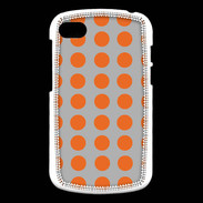 Coque Blackberry Q10 pois gris & orange