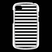 Coque Blackberry Q10 rayures noires et blanches