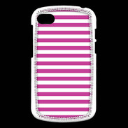 Coque Blackberry Q10 rayures blanches et roses
