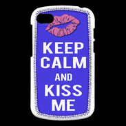 Coque Blackberry Q10 Keep Calm Kiss me Bleu