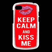 Coque Blackberry Q10 Keep Calm Kiss me Rouge