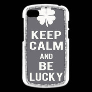 Coque Blackberry Q10 Keep Calm Be lucky Gris