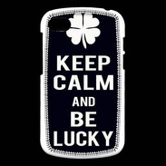 Coque Blackberry Q10 Keep Calm Be lucky Noir